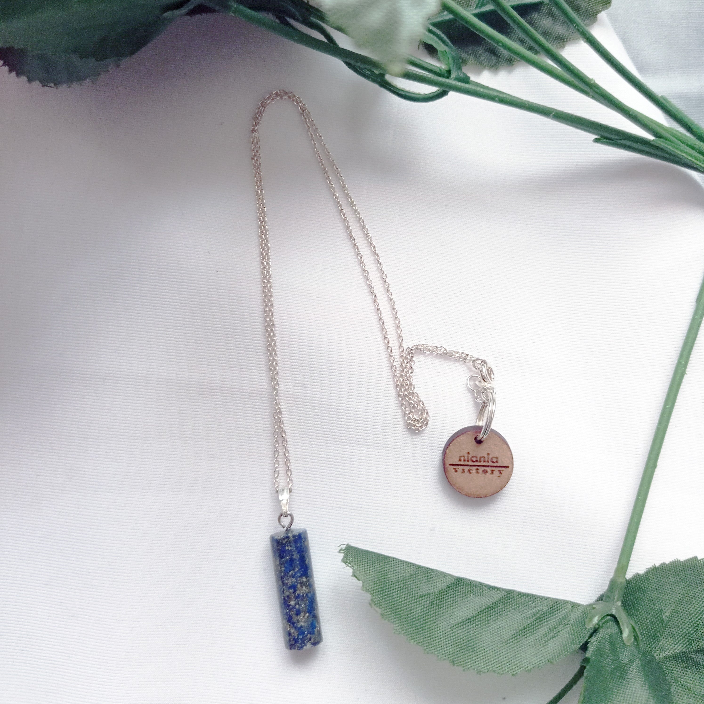 Lapis Lazuli Necklace, Lapis Lazuli Pendant, Sterling Silver Necklace, Gemstone Pendant Necklace | by nlanlaVictory