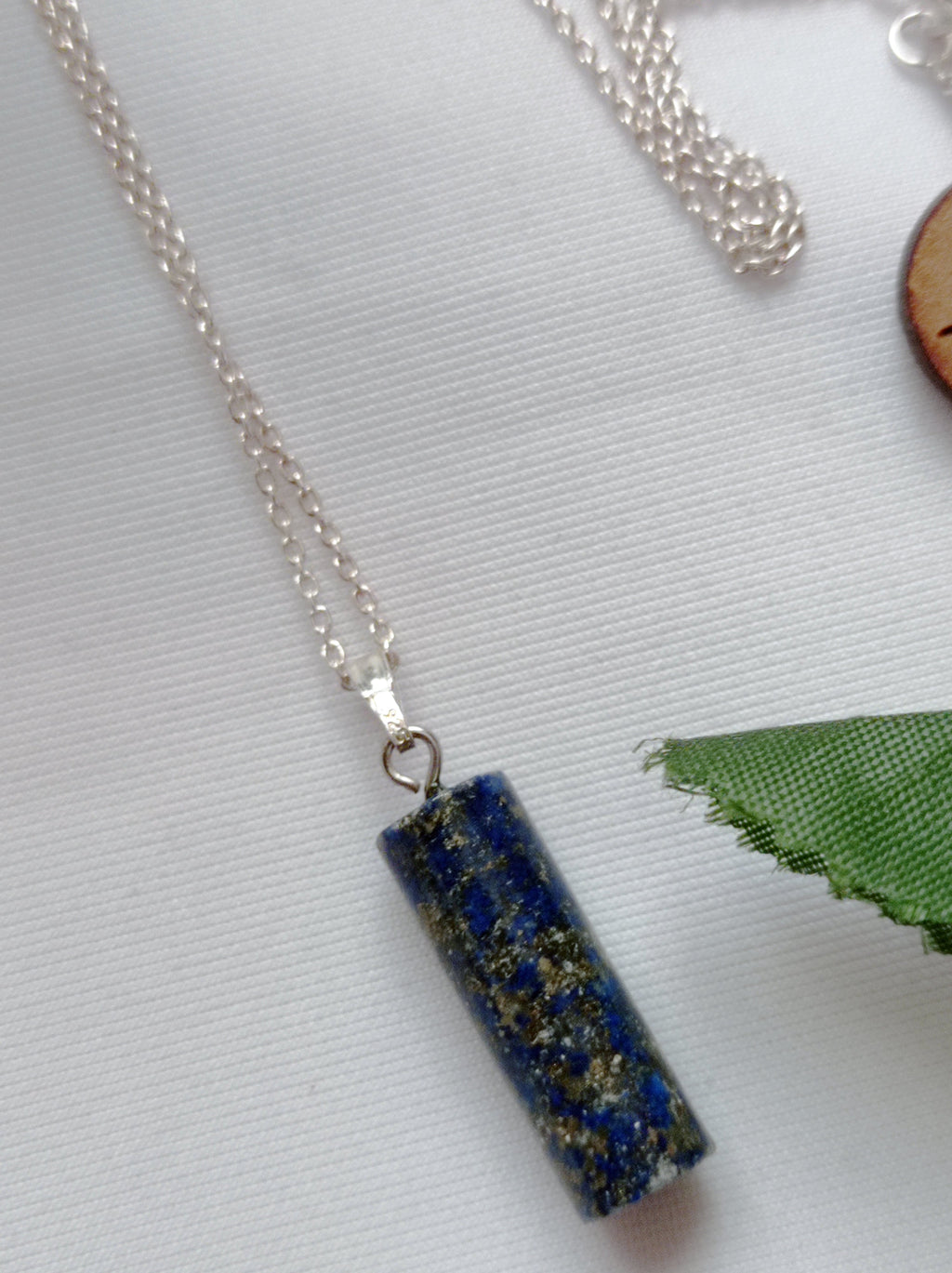 Lapis Lazuli Necklace, Lapis Lazuli Pendant, Sterling Silver Necklace, Gemstone Pendant Necklace | by nlanlaVictory