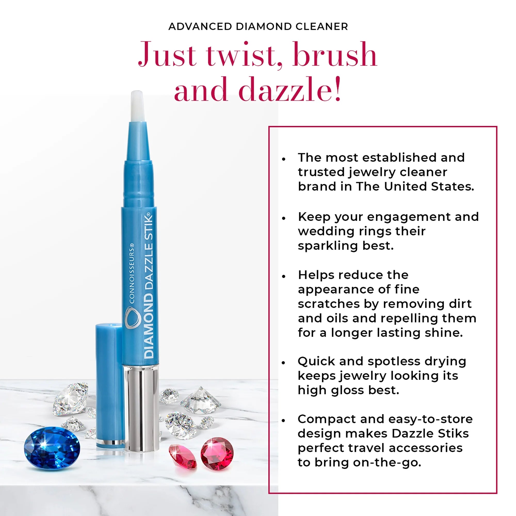 Diamond Dazzle Stik Jewelry Cleaner Pen, 0.05 Fl Oz